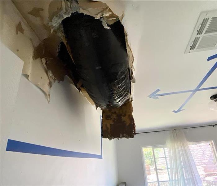 Water damage from ceiling